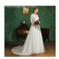 Custom Made Bridal Gown Couture Closed Back Classic Church Beautiful Chinese cheap wedding dresses made in china